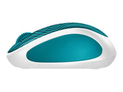 M317C Wireless Mouse - Teal Maze (Renewed) by Logitech – Plastic, Teal Maze, Model 910-004747