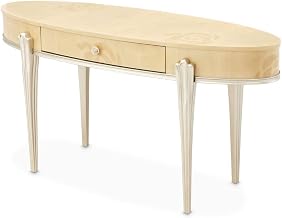 Michael Amini Camellia Field Caramel Vanity Desk, Bedroom Vanity Table with Elegant Design, Sturdy Construction, Perfect for Makeup and Personal Care Spaces