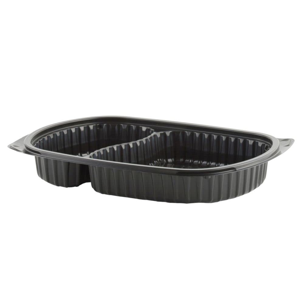 4540712 21 & 10 Oz 2 Compartment Container - 250 / CS by Anchor Packaging – 10.0 ounces, Polypropylene, Black Base, Pack of 250, Model M712/4540712