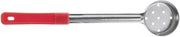 HUBERT 2 oz Perforated Portion Control Server Stainless Steel with Red Plastic Handle - 13"L