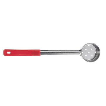 2 oz Perforated Portion Control Server Stainless Steel with Red Plastic Handle - 13"L by HUBERT – Stainless Steel, Silver