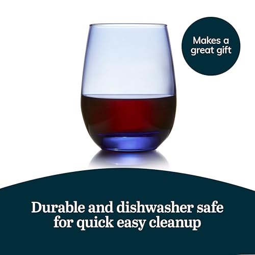 Libbey Classic Blue 6 (15.25 oz) / 15.3 Ounces / Modern Wine Glasses