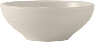 Tuxton China TRE-054 Soup/Salad Bowl, 15 oz., 5-3/4" Diameter, Round, Microwave and Dishwasher Safe, Oven Proof, Fully Vitrified, Ceramic, Reno/Nevada, American White/Eggshell, Pack of 36