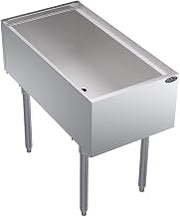 Krowne Metal KRPT-1836 Royal Series Underbar Pass-Thru Ice Bin/Cocktail Station 18"W x 35"D 130 lb Ice Capacity