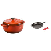 Enameled Cast Iron Dutch Oven by Lodge – 6 quarts, Cast Iron, Red, Pack of 2