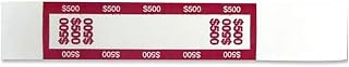 CONTROLTEK $500 Currency Strap, White/Red, 1000/Pack (560019)