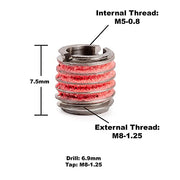 E-Z LOK 0.197"-32 IT, 0.315"-20 ET, 0.295" L / Pack of 5 / 1 Thread Locking Inserts