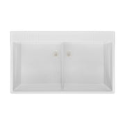 FLTD11 Molded-Stone Double-Bowl Laundry Tub by Fiat – Plastic, Almond, Model FLTD II