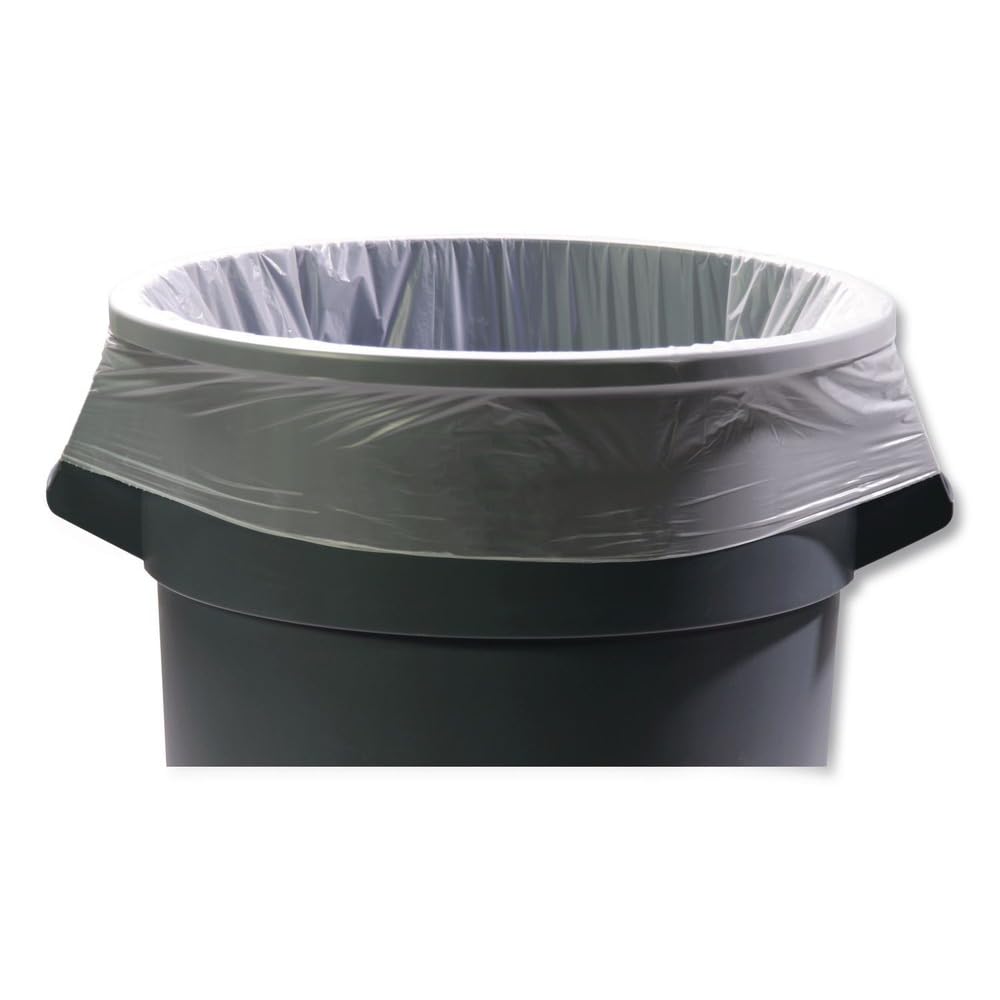 Can Liners by RePrime – 44.0 gallons, Resin, Clear, Pack of 200, Model H7450TCRC1CT