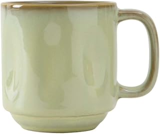 Tuxton China GAS-150 Yukon Mug, 12 oz., 3-3/8" dia. x 3-3/4"H, with handle, stackable, microwave & dishwasher safe, oven proof, fully vitrified, lead-free, ceramic, TuxTrendz, Artisan, Pack of 12