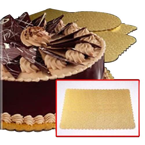 Vineland Packaging Double Wall Scalloped Corrugated Full Sheet Cake Board Gold by Vineland Packaging Corp – Paper, Gold, Model 16720