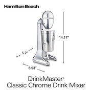 Hamilton Beach Classic Chrome / Extra-Large 28 oz. (Pack of 2) / 1 Commercial Drink Mixers