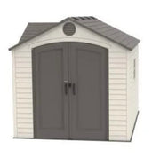 Dual Entry Storage Shed by LIFETIME – Steel-Reinforced Polyethylene, Mixed Colors, Model 60001