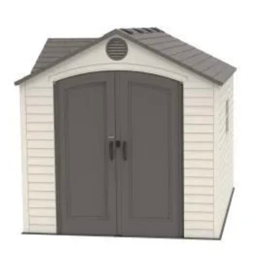 Dual Entry Storage Shed by LIFETIME – Steel-Reinforced Polyethylene, Mixed Colors, Model 60001