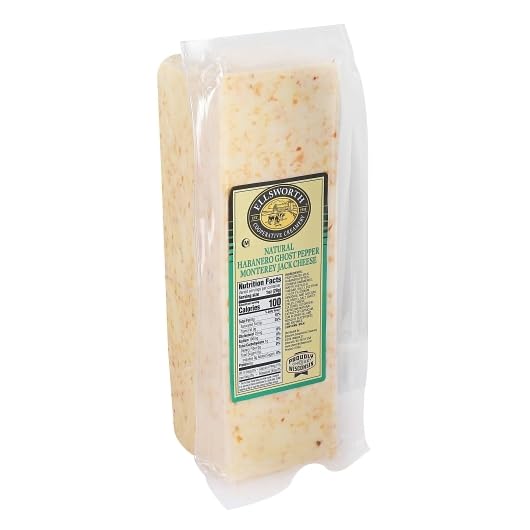 Blaser's Habanero Ghost Pepper Monterey Jack Cheese Loaf by Ellsworth – 5 Pound (Pack of 2), Pack of 2