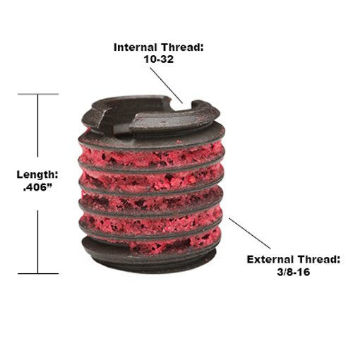 Thread Insert by E-Z LOK – 5/16", Alloy Steel, Red, Pack of 10, Model 329-332