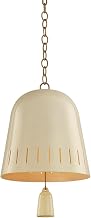 Hudson Valley Lighting Omi 1-Light Pendant | Natural & Vogue Style | Patina Brass Finish | Made of Ceramic | Damp-Rated for Bathroom Use | Adjustable Hang Height 26-78" | 3617-PBR/CIC