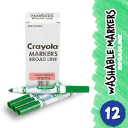 Crayola Green / 12 Count (Pack of 1) / classic Coloring Pens & Markers