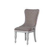 Upholstered Wingback Side Chair Set of by Starlight Canyon Home – Rubberwood Solids with White Oak and Birch Veneers, White, Pack of 2
