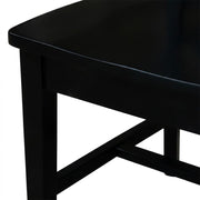 Solid Wood Dining Chair with Splatback Design by Furnifact – Wood, Black, Pack of 2