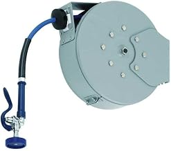 T&S Brass B-7222-C01 Enclosed Epoxy Coated Steel 30-Feet Hose Reel with Spray Valve