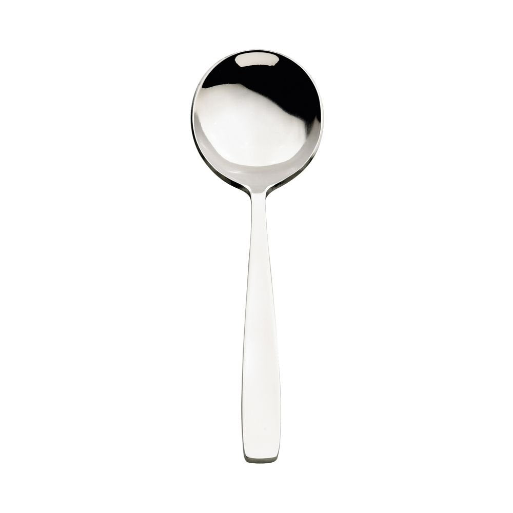 Browne Round Soup Spoon-Modena Series [Set of 12] by Browne Foodservice – 7-Inch, Stainless Steel, Silver, Pack of 12, Model 503013