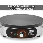 Waring 120 Volt | 5-15 Plug | 1800W / 16" / Stainless Steel Crepe Makers