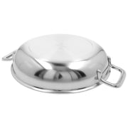 Multifunction 7 24 cm Steel Frying pan with 2 Handles by Demeyere – 24cm, 10 liters, Stainless Steel, Silver, Model 1005415