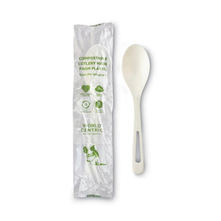 World Centric 6" Compostable Soup Spoons - Wrapped - Case of 750 - Made from TPLA Compostable Plastic - SO-PS-I – Product Details