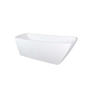 72" Soaking Single Slipper Bathtub in Glossy White/Gold by Elegant Kitchen and Bath – Acrylic, White, Model BT21272GW-BGD