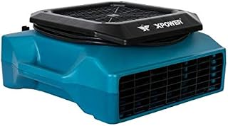 XPOWER PL-700A Low Profile Air Mover, Floor Fan, Carpet Dryer, Blower with Power Outlets for Water Damage Restoration, Commercial Cleaning and Plumbing Use - 1/3 HP, 1050 CFM, 3 Speeds (54 Fans)