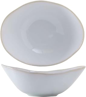 Tuxton China GAA-403 Capistrano Bowl, 20 oz., 8" x 6-1/4" x 3"H, oblong, microwave & dishwasher safe, oven proof, fully vitrified, lead-free, ceramic, TuxTrendz, Artisan, Agave, Pack of 12