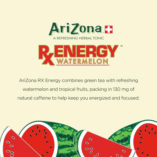 AriZona Rx Energy Watermelon / 22 Fl Oz (12 Pack) / 12 Fruit Juice