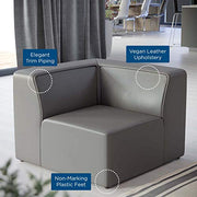 Modway Grey / Modern / Corner Chair Sofas & Couches