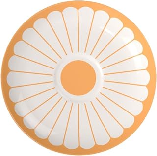 Villeroy & Boch Fleur Cappuccino Saucer, Dimensions: Approx. 17.5 × 17.5 × 2.5 cm, Orange, Dishwasher Safe & Microwave Safe, Floral Decor, Premium Porcelain Coffee Saucer