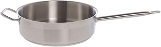 HUBERT Sauté Pan with Helper Handle 8 1/2 Quart Stainless Steel - 125/8 Dia x 4" H