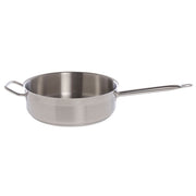 Sauté Pan with Helper Handle 8 1/2 Quart Stainless Steel - 125/8 Dia x 4" H by HUBERT – 8.5 quarts, Stainless Steel, Silver, Model 173208ST