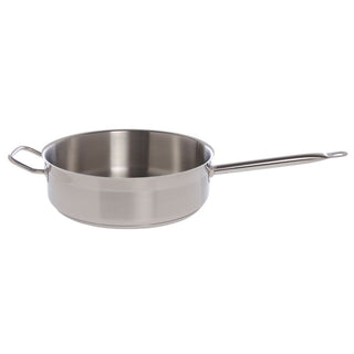 Sauté Pan with Helper Handle 8 1/2 Quart Stainless Steel - 125/8 Dia x 4" H by HUBERT – 8.5 quarts, Stainless Steel, Silver, Model 173208ST