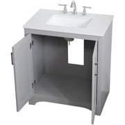 Elegant Decor 30" - Single / Grey / Traditional Wheel Care