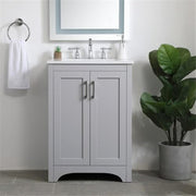 Elegant Decor 24" - Single / Grey / Traditional Wheel Care