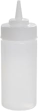 Tablecraft 8 Oz Clear Polyethylene Widemouth Squeeze Bottle - 2 1/4" Dia x 6 3/4" H, Pack of 6