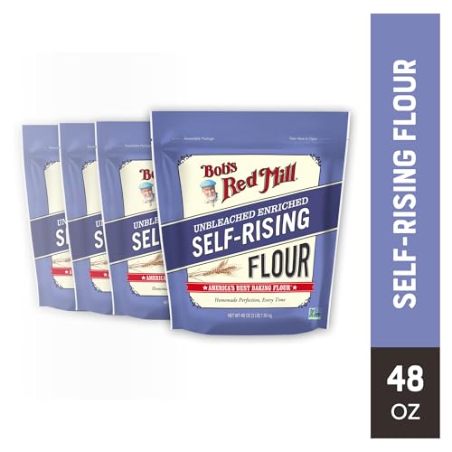 Bob's Red Mill Self Rising Flour / 48 Ounce (Pack of 4) / 4 Wheat Flours & Meals