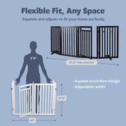 TRIXIE Espresso Brown / Tall / Convertible Wooden Pet Gate Door & Stair Gates