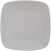 Elite Global Solutions D7SQR-NW Round-Edge White Square Melamine Plate - 7" L x 7" W x 3/4 H