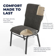 Flash Furniture Charcoal Gray Fabric/Silver Vein Frame / Set of 1 / Classic Chairs