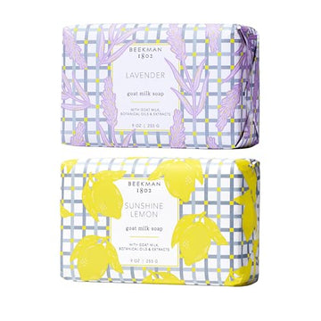 Goat Milk Bar Soap Bundle (9oz) - Sunshine Lemon and Lavender by Beekman 1802 – Commercial Grade