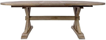 Starlight Canyon Home Solid Pine Distressed-Finish Extension Dining Table, Rustic Farmhouse Expandable Kitchen Table for Dining Room, Distressed Brown