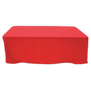 Tablecloth Red Rectangular Spun Polyester - 60" W x 120" L by HUBERT – 120" x 60" (Rectangular), Model BTC2-60X120-111