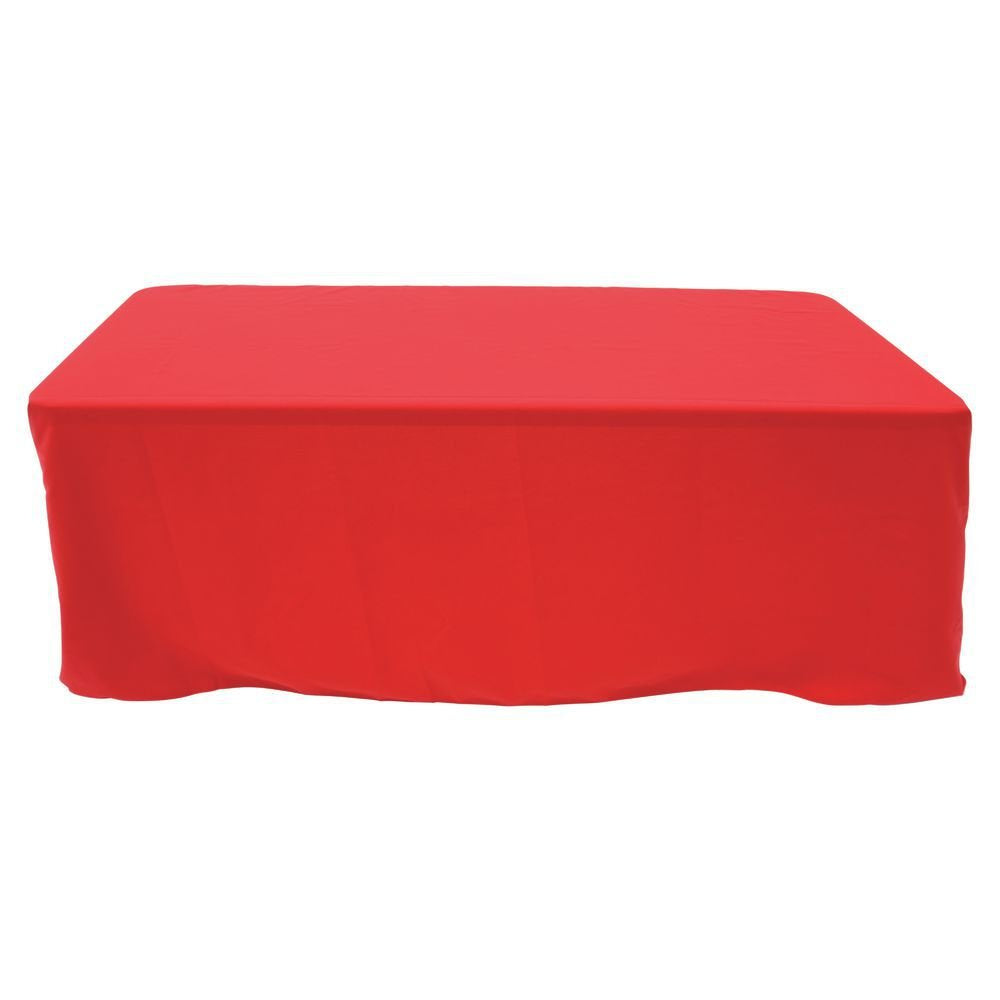 Tablecloth Red Rectangular Spun Polyester - 60" W x 120" L by HUBERT – 120" x 60" (Rectangular), Model BTC2-60X120-111
