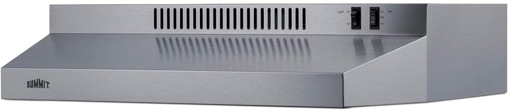 Summit H24RSSADA 24" ADA Compliant, Under Cabinet Convertible Range Hood, Stainless Steel Finish, Two-Speed Fan, Charcoal/Aluminum Mesh Filter, Rocket Switch, TAA Compliant (24 Inch)